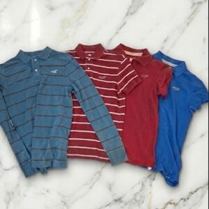 Hollister Polo Shirts Blue and Red Casual Collection